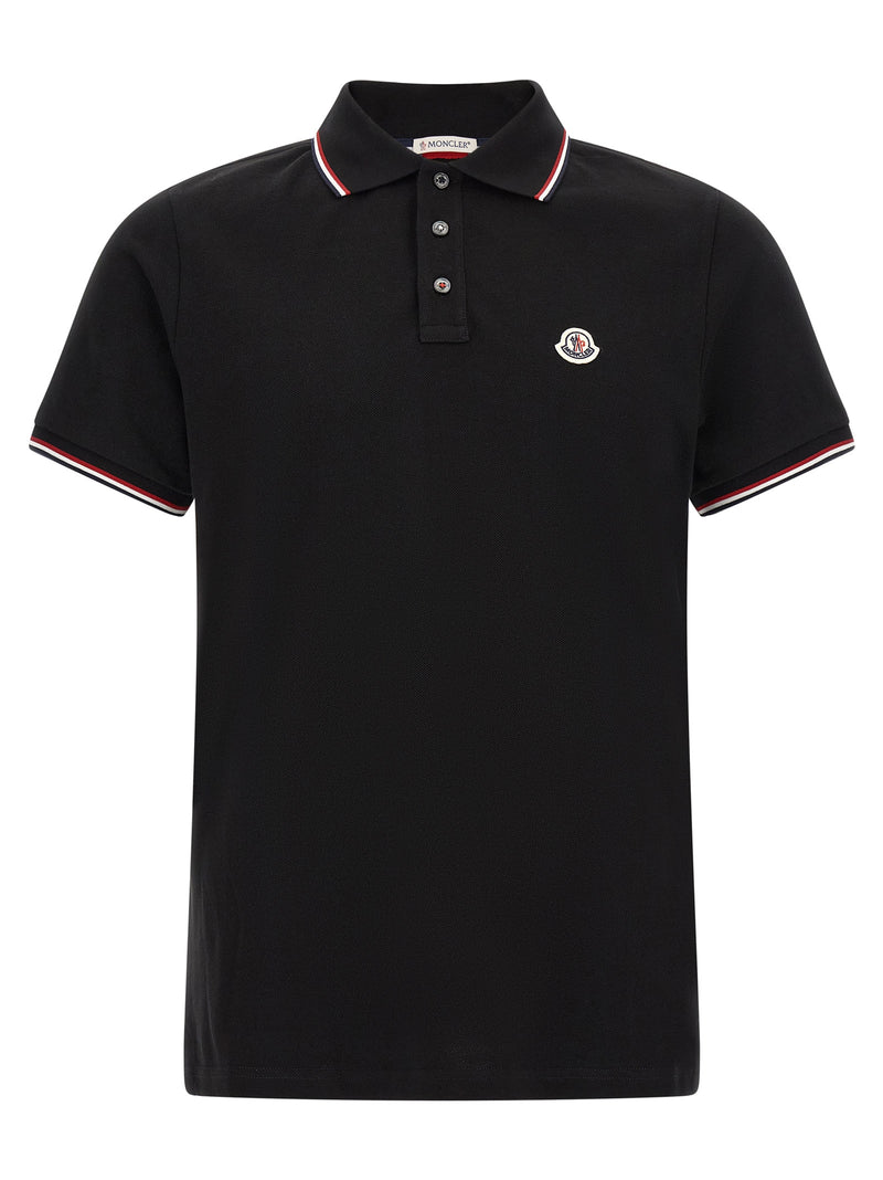 Polo Moncler en coton noir