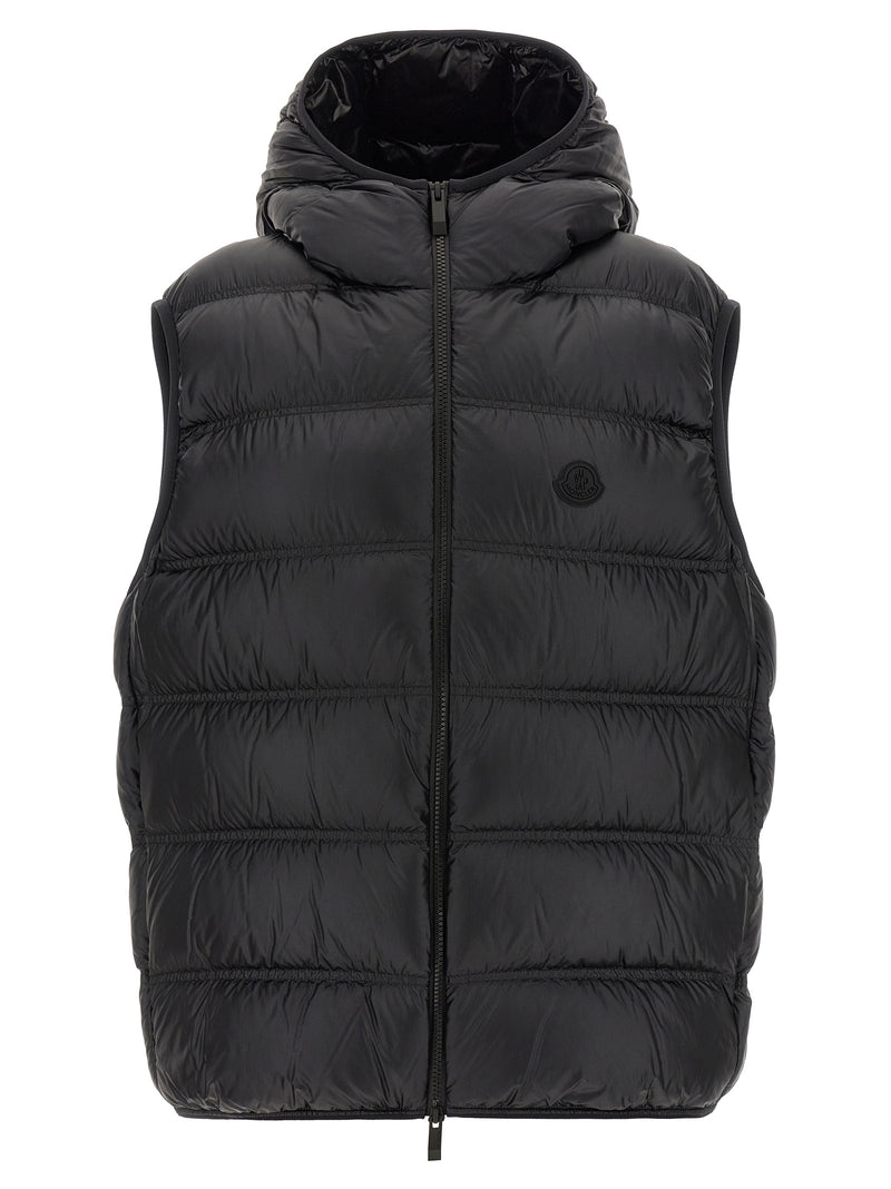 Moncler Gilet Sans Manches en Polyamide Noir