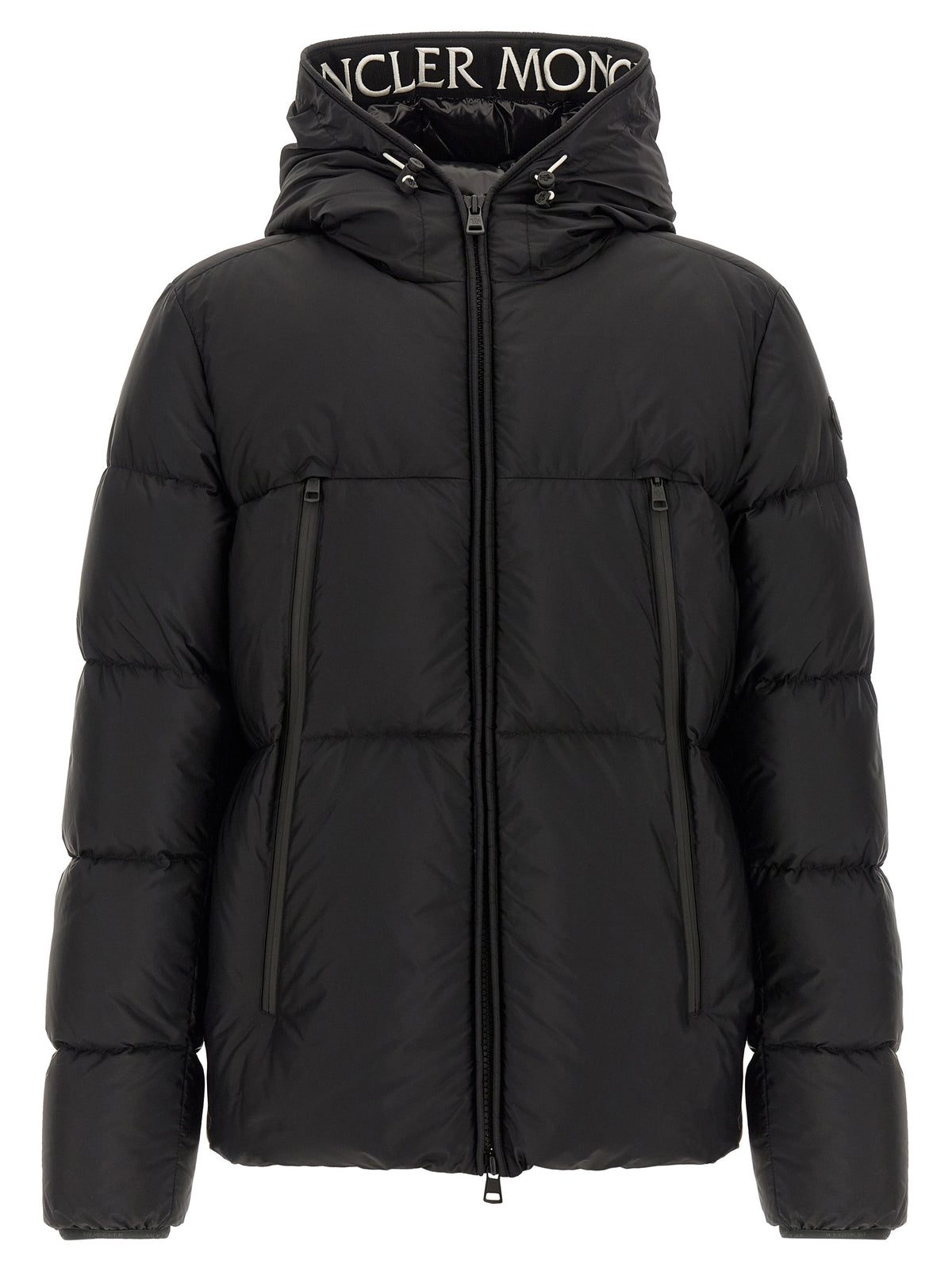 Veste longue Moncler en polyamide noir
