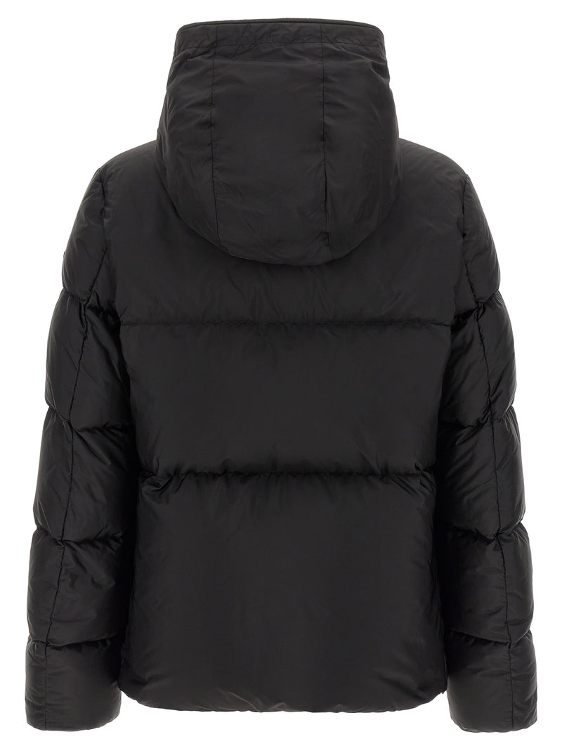 Veste longue Moncler en polyamide noir