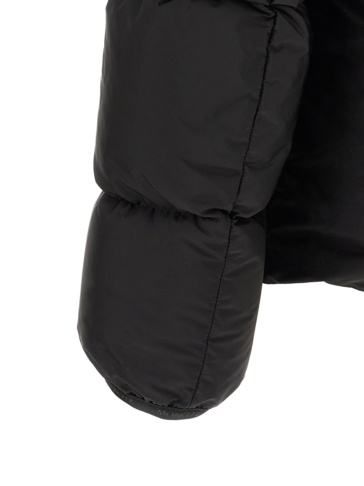 Veste longue Moncler en polyamide noir