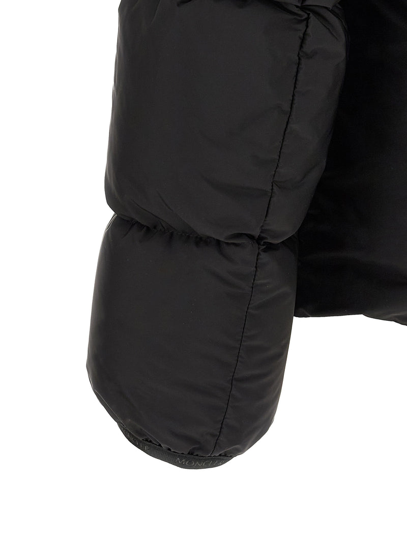 Veste longue Moncler en polyamide noir