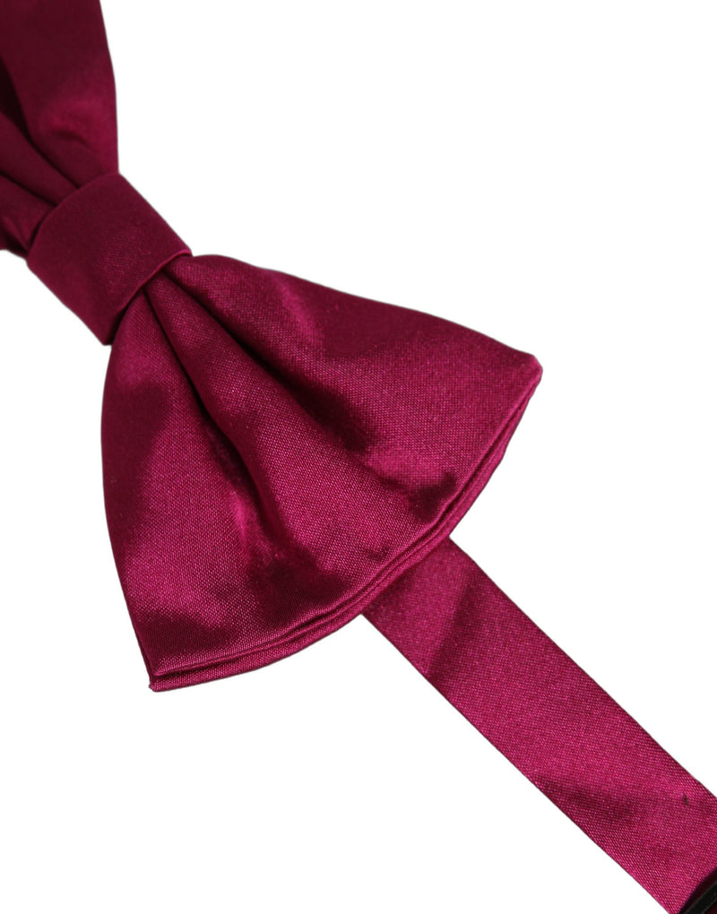 Nœud Papillon Réglable en Soie Bordeaux Homme Dolce & Gabbana