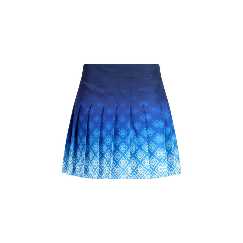 Mini-jupe en soie bleue Casablanca