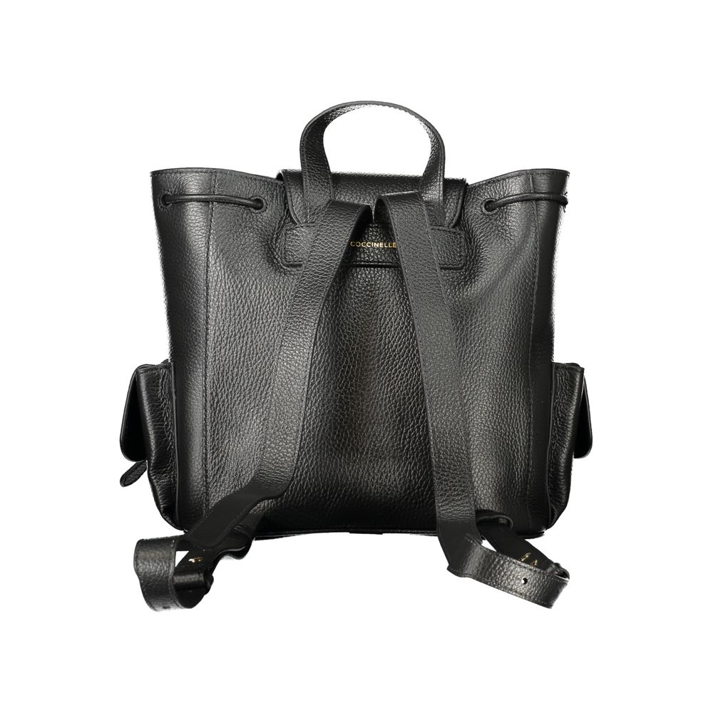 Sac à dos en cuir noir Coccinelle pour femme