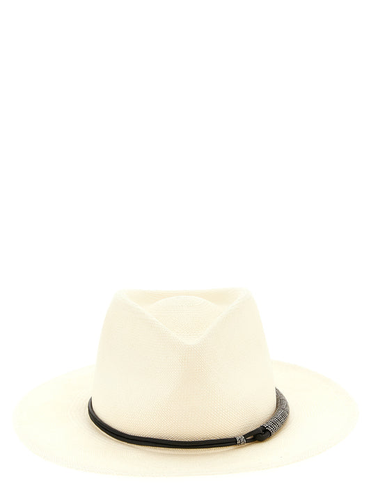 Brunello Cucinelli Fedora en Polyamide Beige