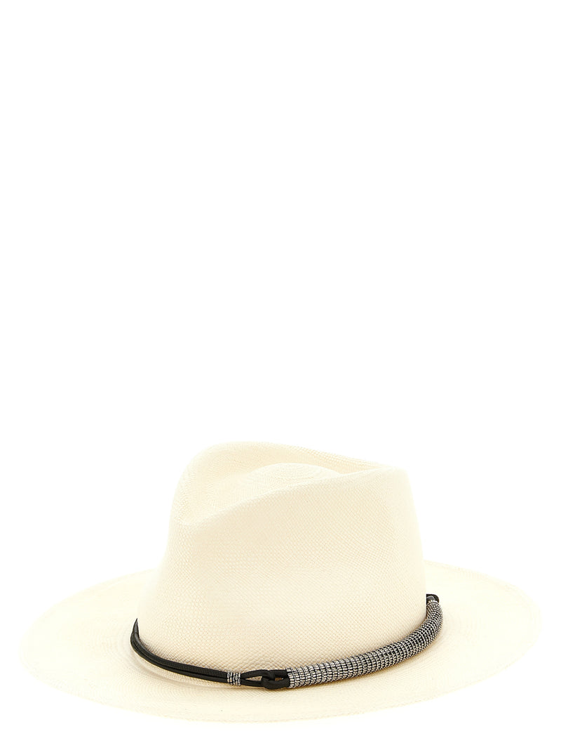Brunello Cucinelli Fedora en Polyamide Beige