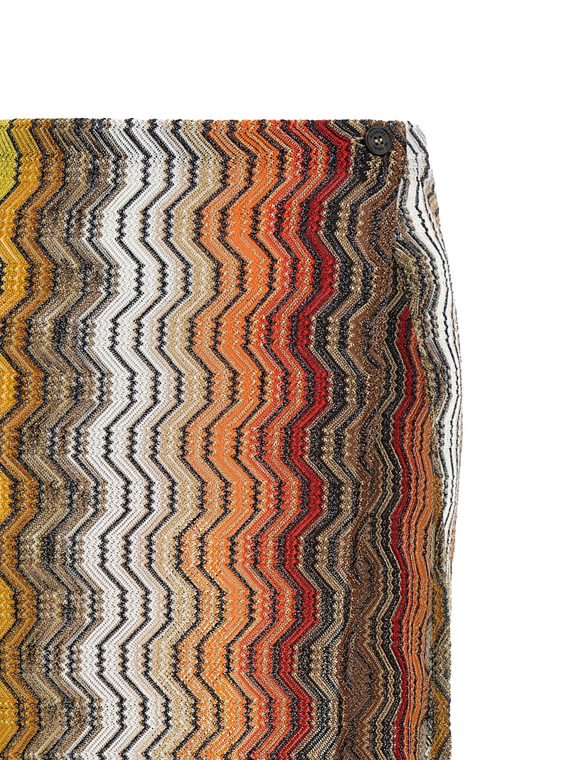 Mini-jupe en viscose multicolore Missoni