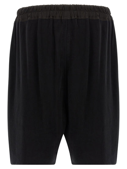 Rick Owens Black Cotton Bermuda Shorts