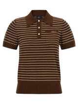 Polo A.P.C. en coton marron