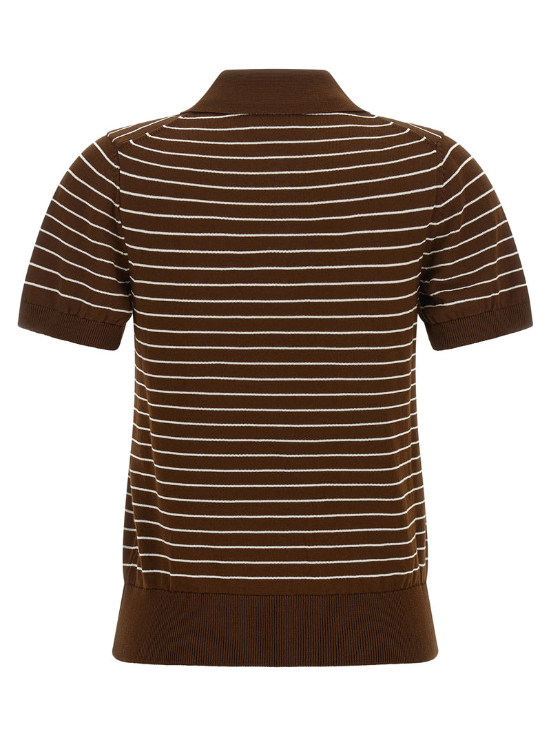 Polo A.P.C. en coton marron