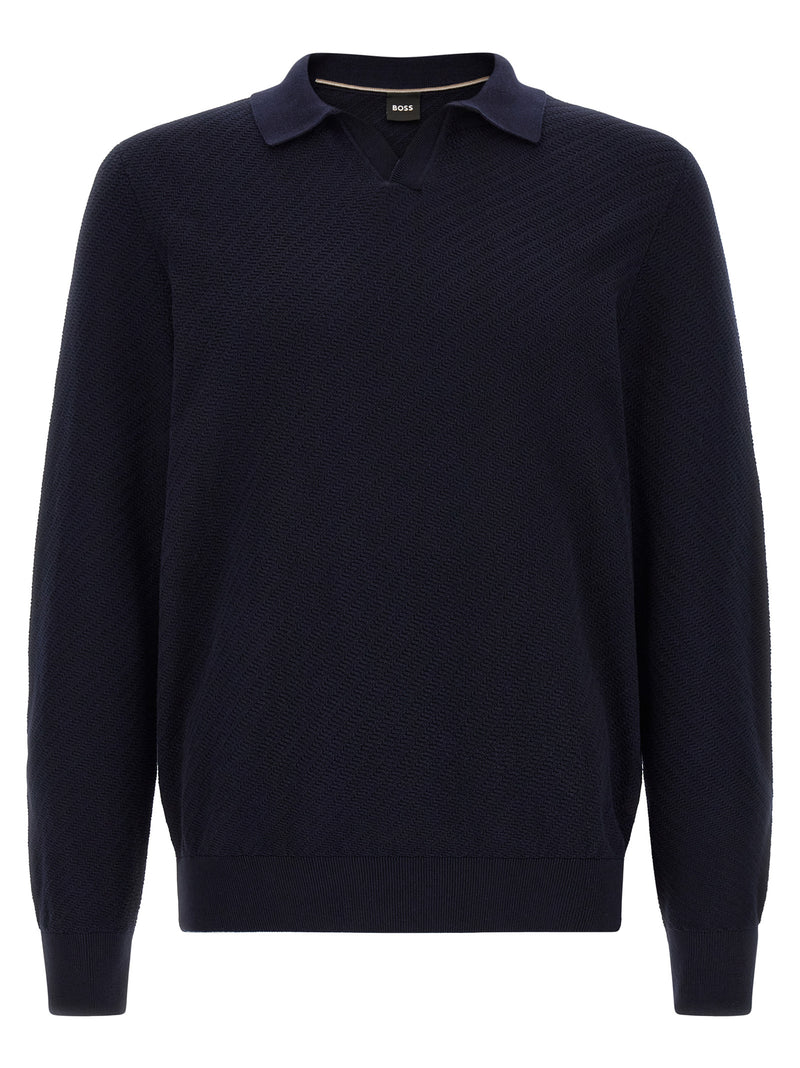 Polo en coton bleu Hugo Boss