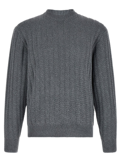 Hugo Boss Gray Cotton Cardigan