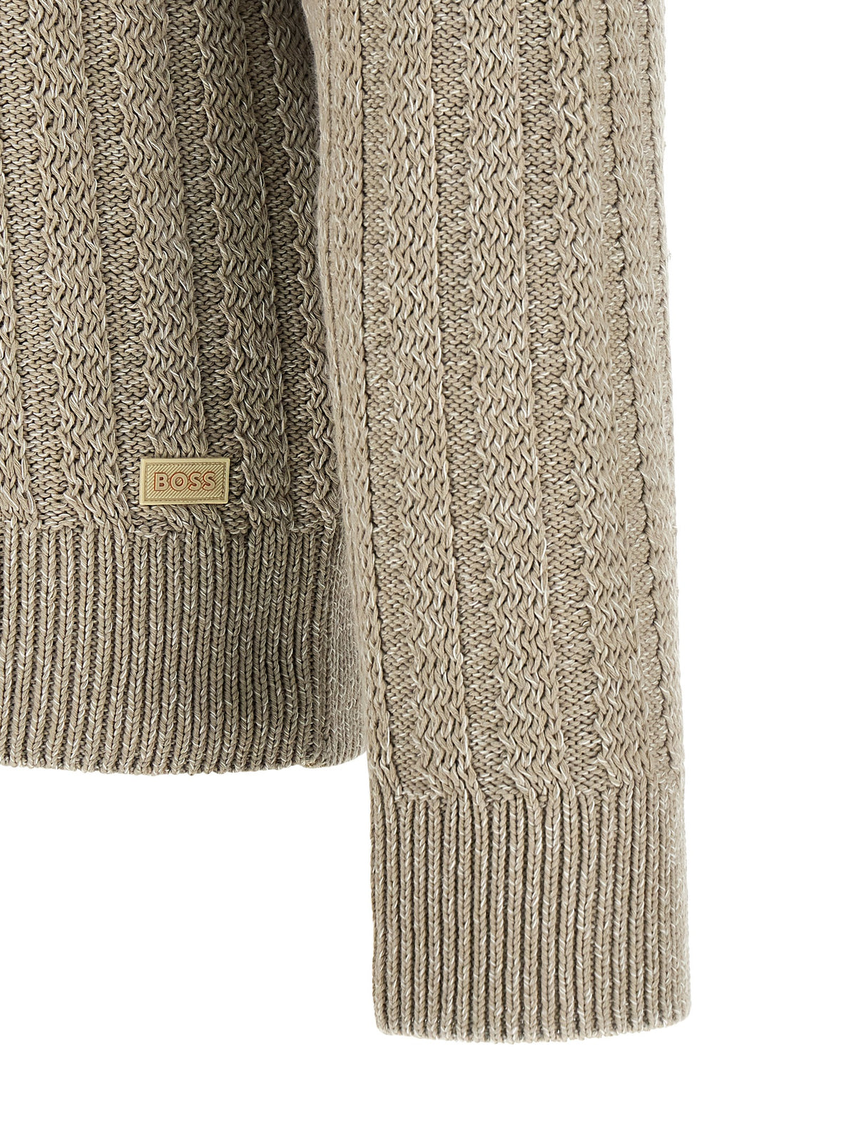 Gilet en coton beige Hugo Boss
