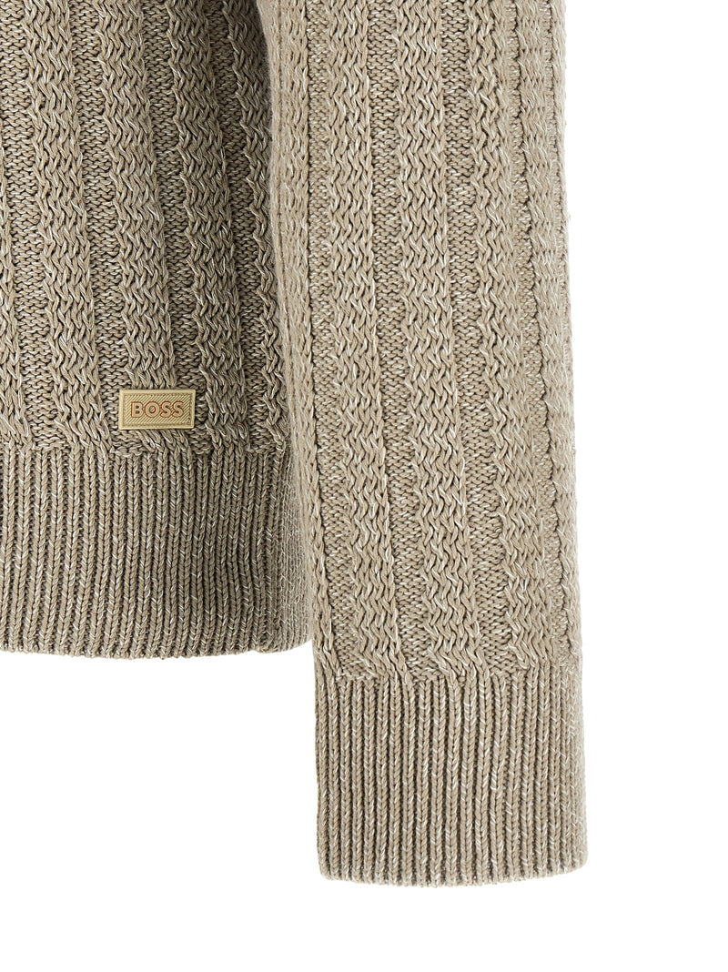Gilet en coton beige Hugo Boss