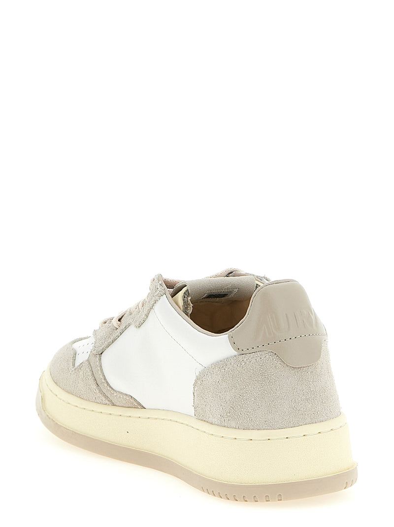 Autry Gray Cowhide Low Top Sneakers