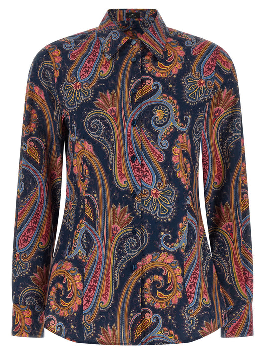 Chemisier Etro en coton bleu
