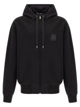 Sweat-shirt noir en coton Dolce &amp; Gabbana