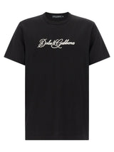 T-shirt en coton noir Dolce &amp; Gabbana