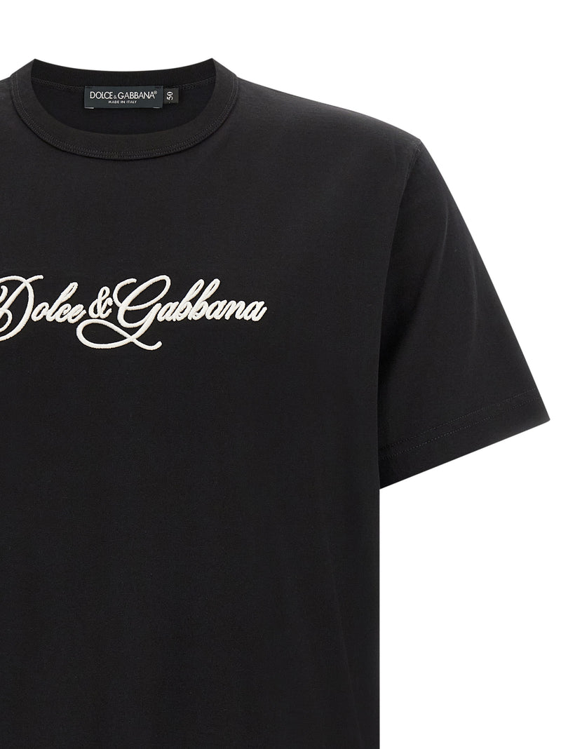 T-shirt en coton noir Dolce &amp; Gabbana