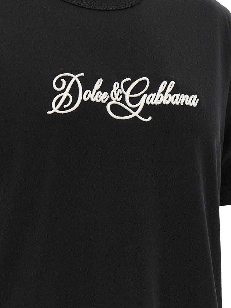 T-shirt en coton noir Dolce &amp; Gabbana