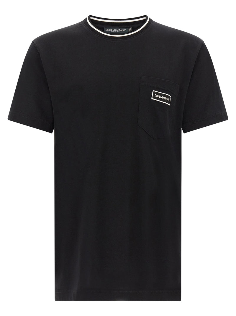 T-shirt en coton noir Dolce &amp; Gabbana