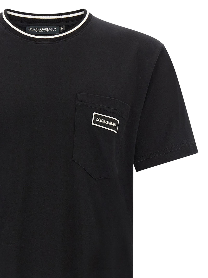 T-shirt en coton noir Dolce &amp; Gabbana