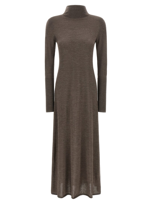 Robe longue en laine beige PINKO