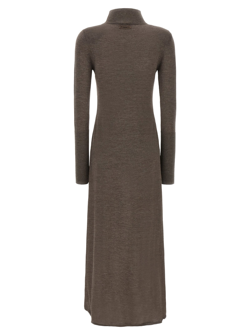 Robe longue en laine beige PINKO
