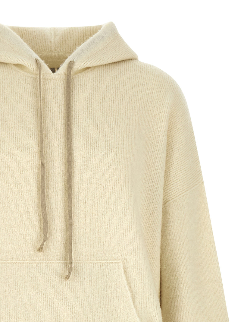 Sweat-shirt Rick Owens en marabout blanc
