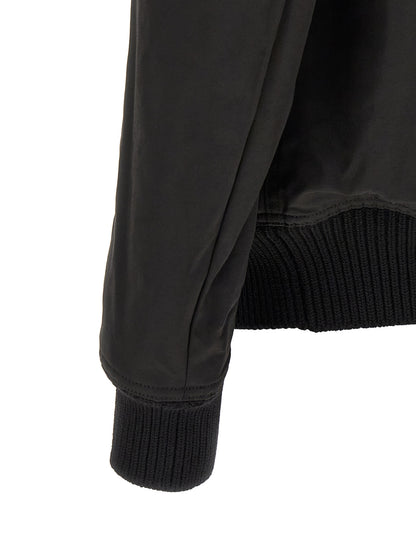 Rick Owens Black Nylon Bomber