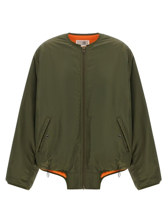 Bomber bicolore en polyamide MM6 Maison Margiela