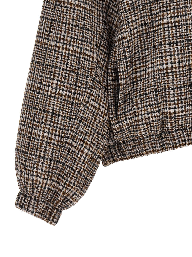 Blouson aviateur Brunello Cucinelli marron en alpaga et cuir