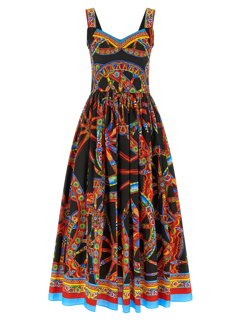 Robe longue Dolce & Gabbana en coton multicolore