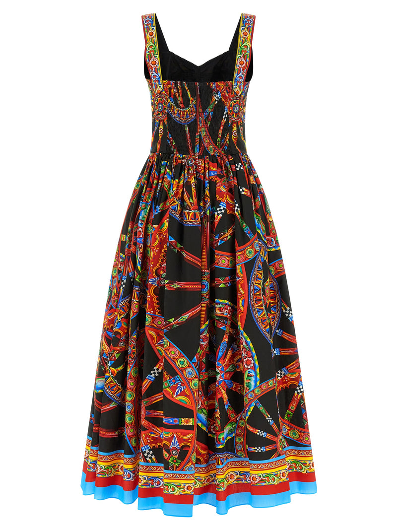 Robe longue Dolce & Gabbana en coton multicolore