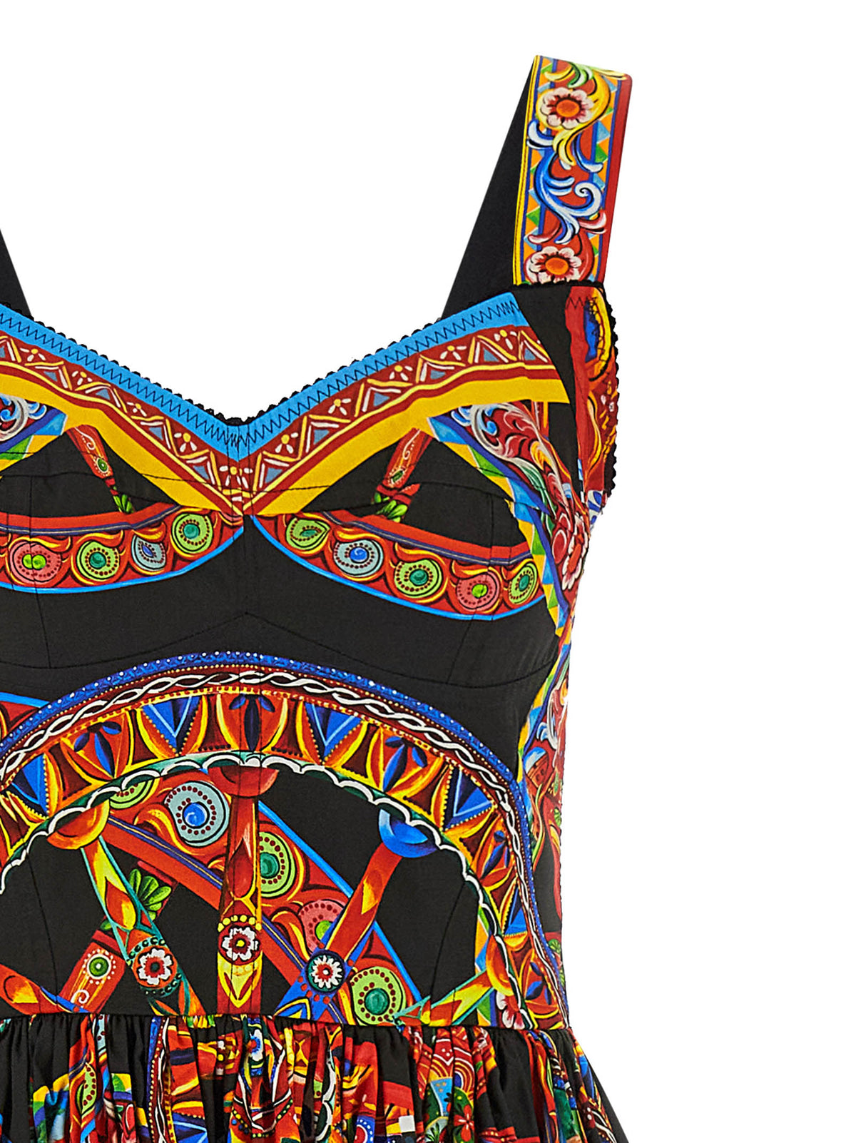 Robe longue Dolce & Gabbana en coton multicolore
