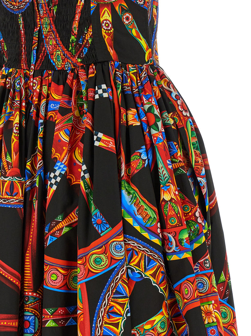 Robe longue Dolce & Gabbana en coton multicolore