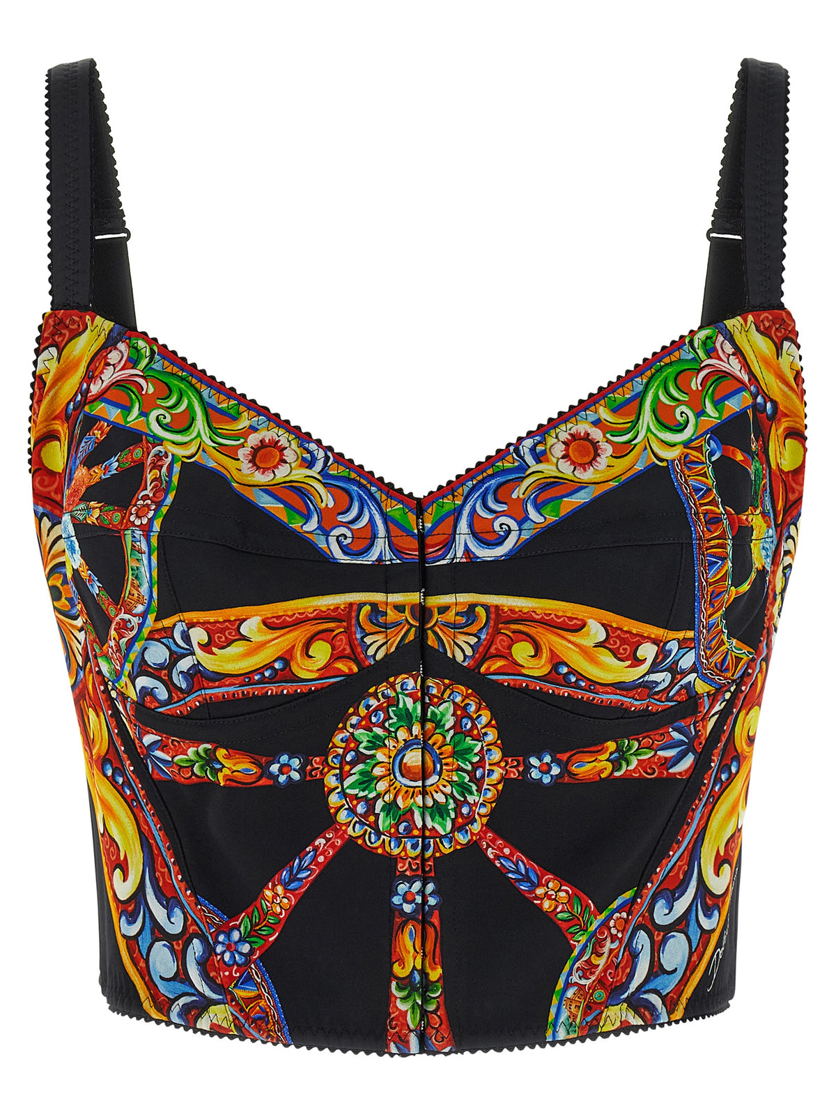Débardeurs en soie multicolores Dolce & Gabbana