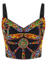 Débardeurs en soie multicolores Dolce & Gabbana
