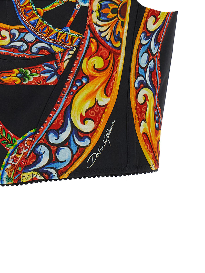 Débardeurs en soie multicolores Dolce & Gabbana