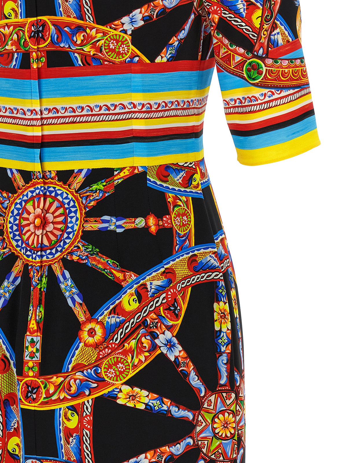 Robe mi-longue en soie multicolore Dolce & Gabbana