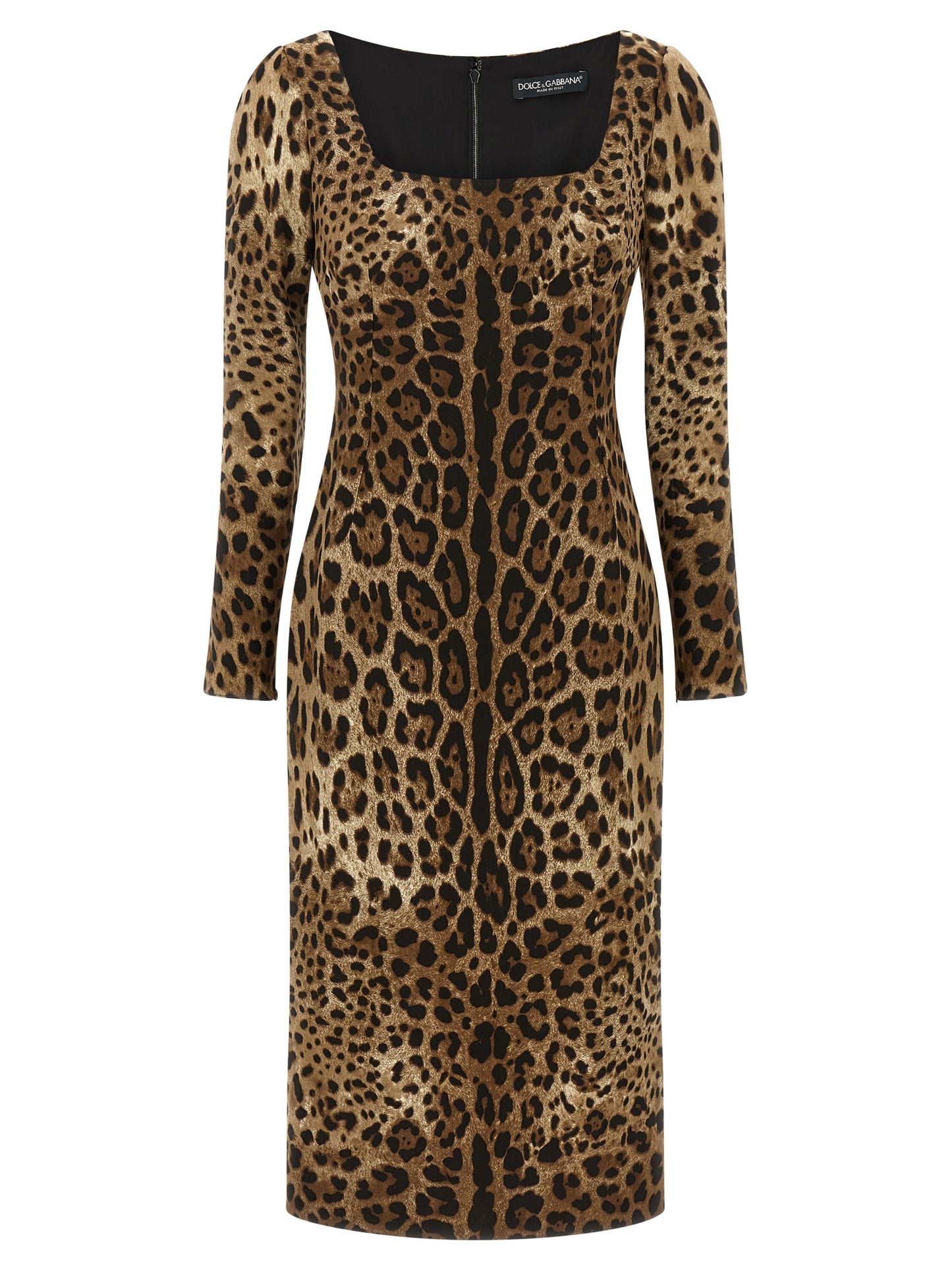 Dolce & Gabbana Brown Viscose Midi Dress
