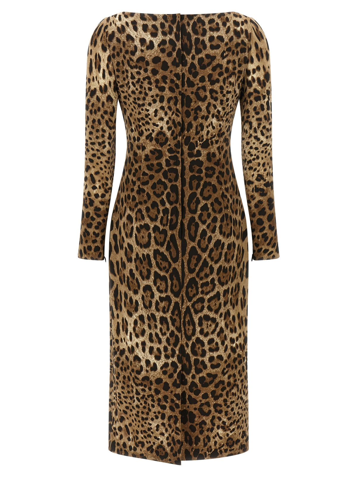 Robe midi Dolce & Gabbana marron en viscose