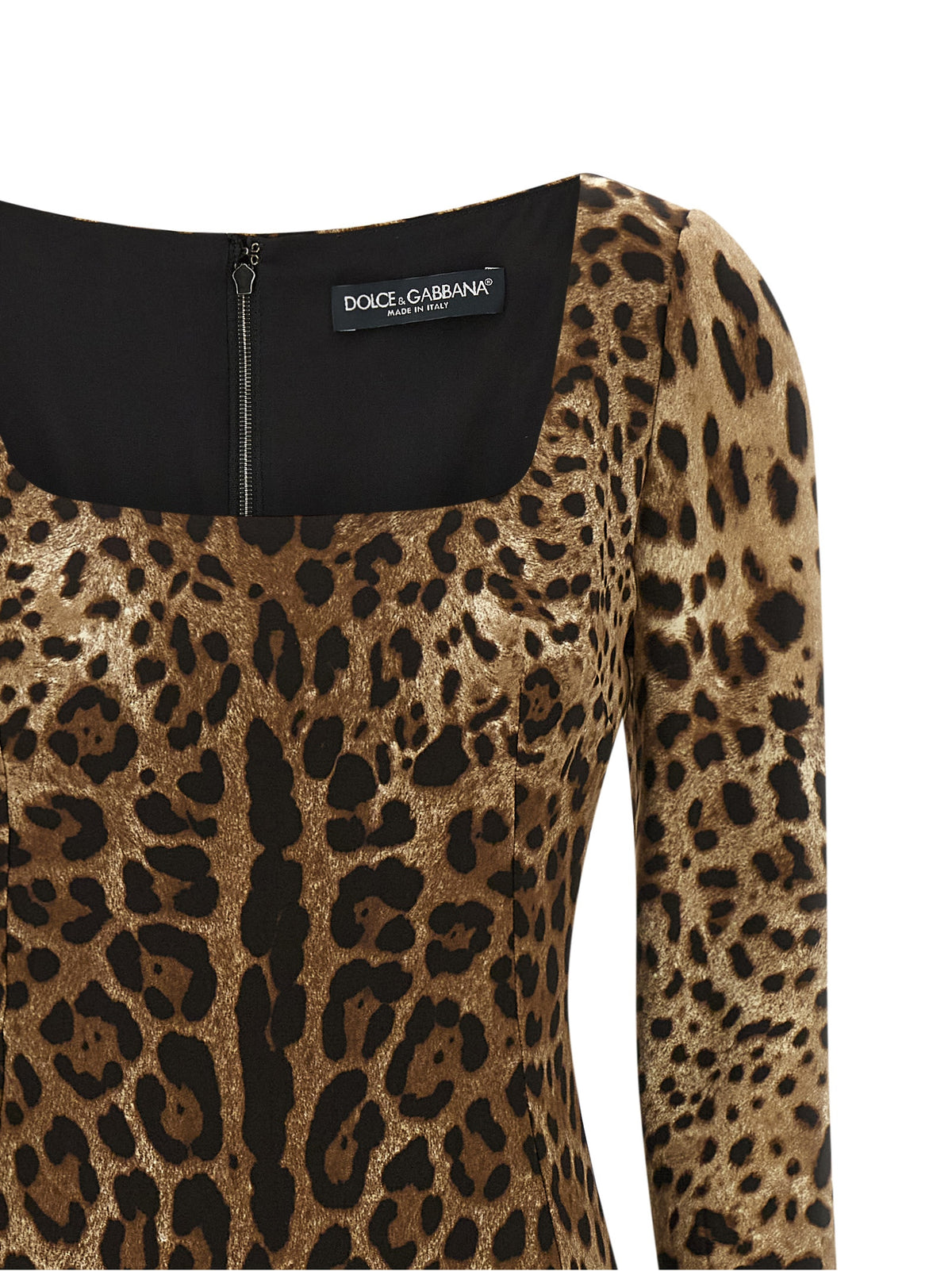 Robe midi Dolce & Gabbana marron en viscose