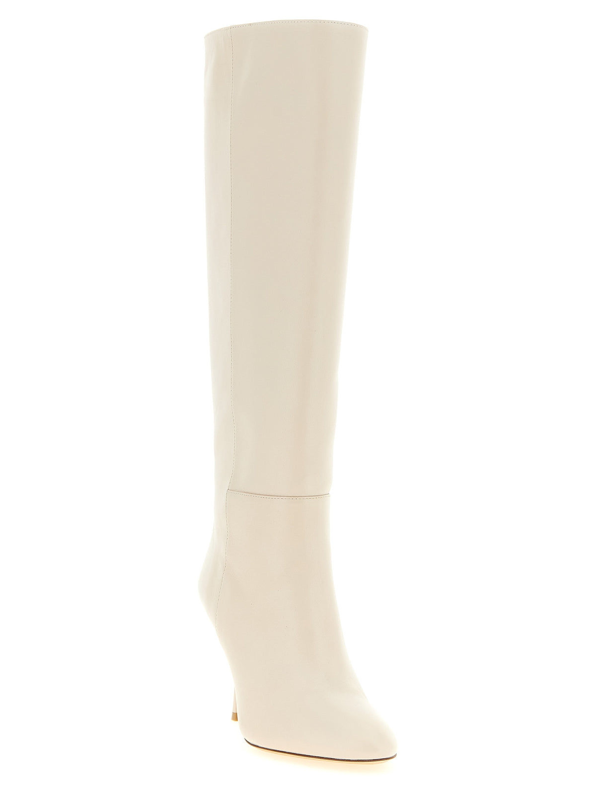 Bottes cuissardes en cuir d'agneau blanc Stuart Weitzman