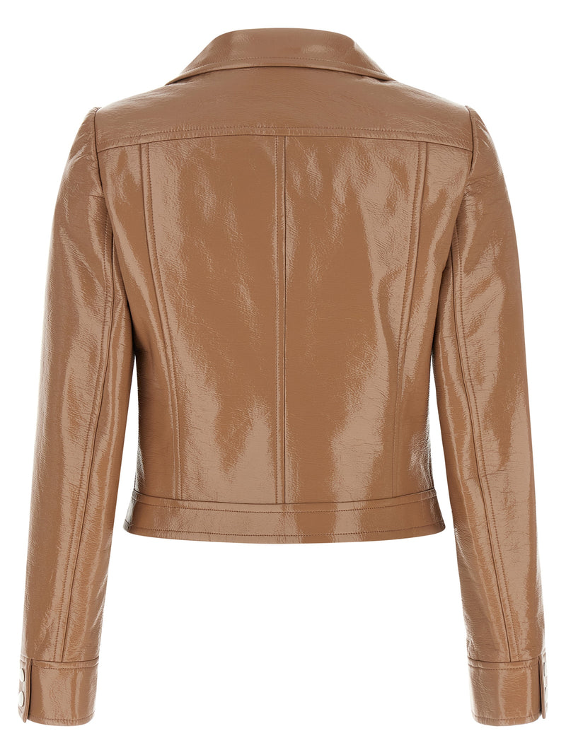 Veste Courrèges en coton marron longueur cheville
