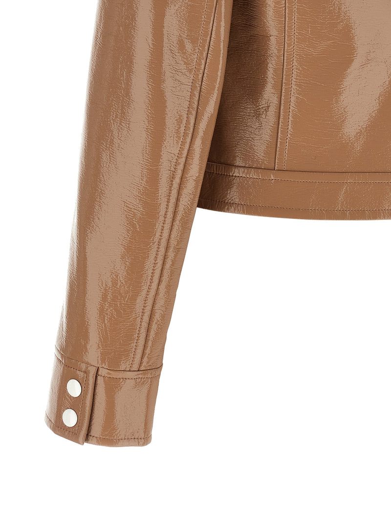 Veste Courrèges en coton marron longueur cheville