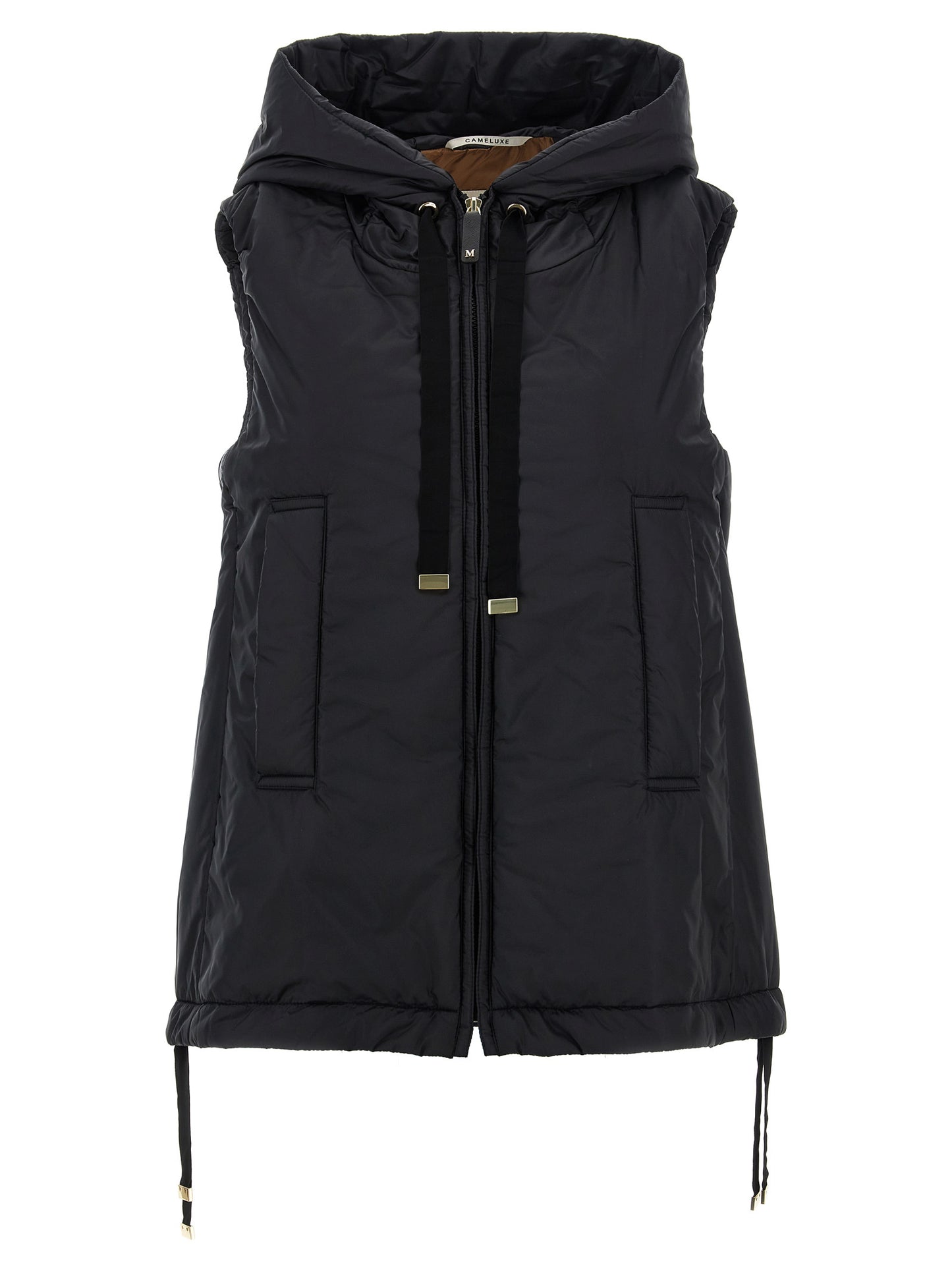 Max Mara Black Polyester Sleeveless Jacket