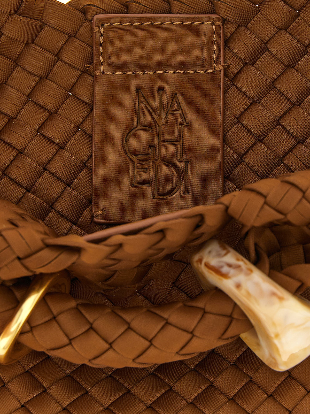 Sac à main NAGHEDI en nylon marron