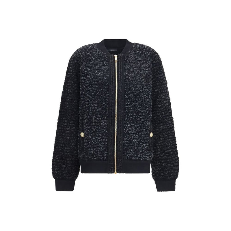 Bomber Balmain Noir en Viscose